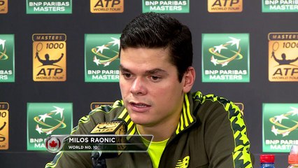 ATP París: Raonic: ''Ganar a Federer, de lo mejor de mi carrera''