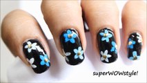 Retro Flowers ✿ Symmetrical Flower Drawing Technique! ✿ (How to do easy nail art designs)