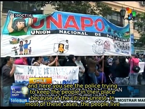 Chileans without homes demand promised housing subsidies from Bachelet