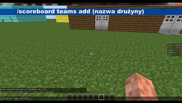 Jak zrobić drużyne w MINECRAFT bez modów