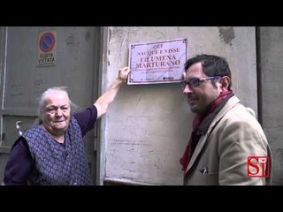 Napoli - Filomena Marturano, targa simbolica in Via San Liborio (31.10.14)