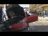 Gricignano (CE) - Auto si incendia in via Aldo Moro (31.10.14)