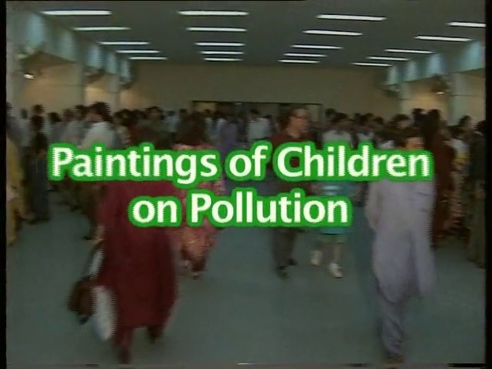 Shabbir Ibne Adil. PTV, News Report: Children Paintings on pollution