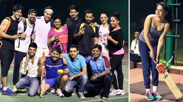 Ankita Lokhande, Hiten Tejwani, Nivedita Basu Practice for Box Cricket League