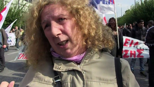 Grèce: manifestation contre l'austérité à Athènes