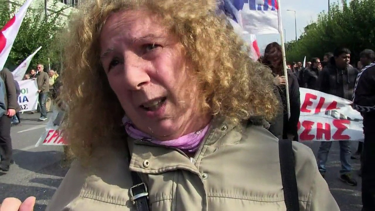 Grèce: manifestation contre l'austérité à Athènes