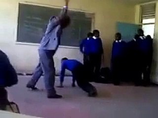 Zimbabwe Teacher Brutally Whooping Students.