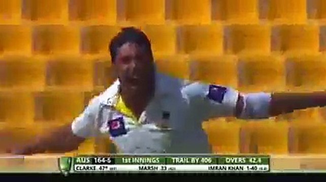 Micheal Clarke Bowled By Imran Khan