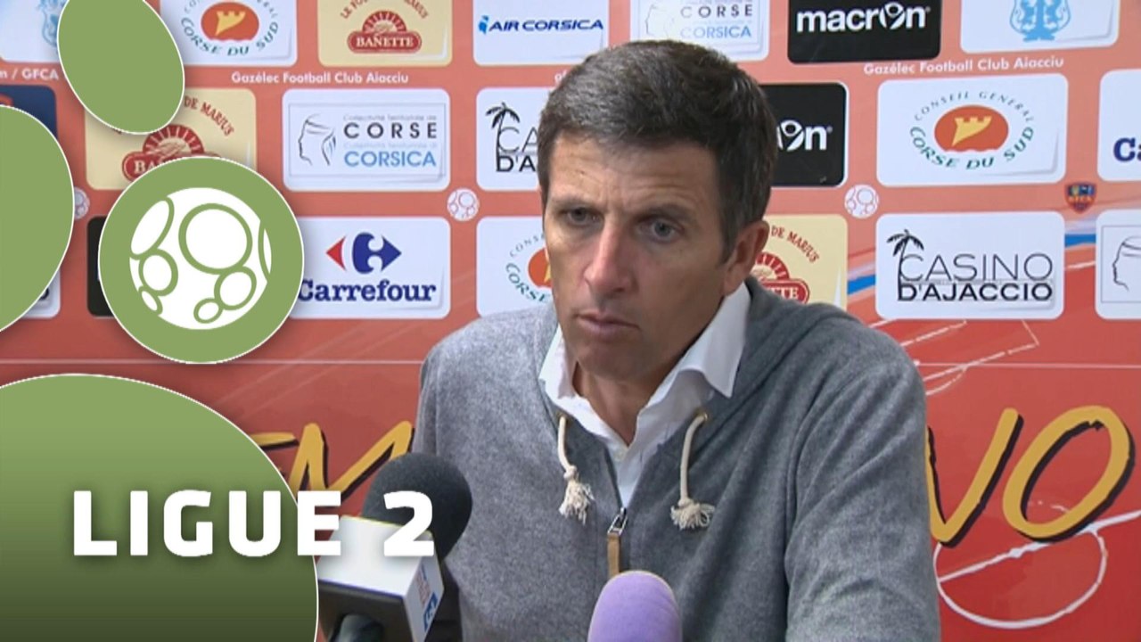 Conférence de presse GFC Ajaccio - Châteauroux (1-0) : Thierry LAUREY (GFCA) - Pascal GASTIEN (LBC) - 2014/2015
