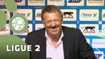Conférence de presse AJ Auxerre - Stade Brestois 29 (0-3) : Jean-Luc VANNUCHI (AJA) - Alex  DUPONT (SB29) - 2014/2015