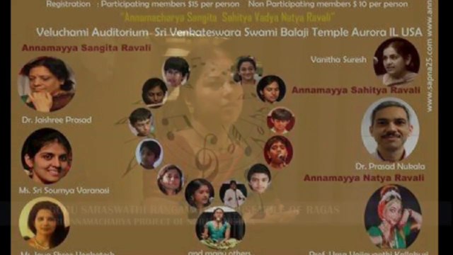 SAPNA: SRI ANNAMACHARYA PROJECT OF NA: ANNUAL EVENT 2014: SARA RANGANATHAN: KRITHI 6: PENDLIKOOTHURU