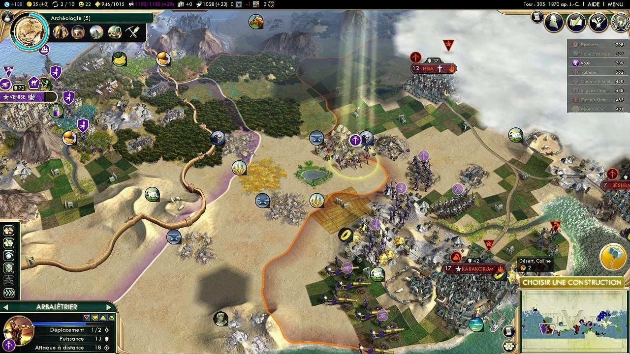 [Civilization V Fr] - Brave New World - Venise - Ep8