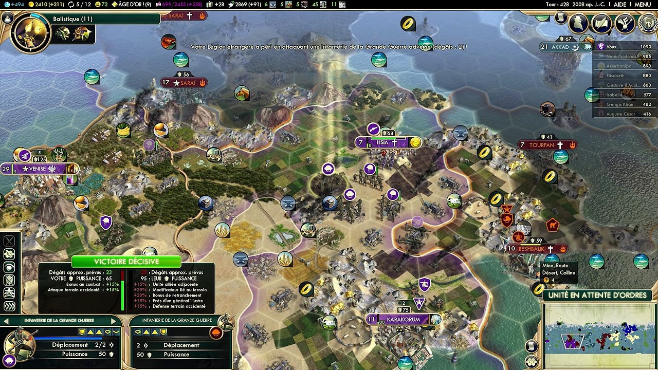 [Civilization V Fr] - Brave New World - Venise - Ep14