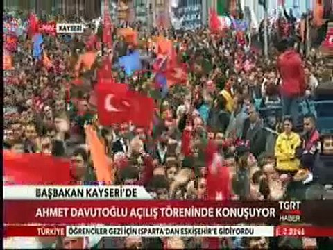 Başbakan Ahmet Davutoğlu, Kayseri Raylı Sistem Talas Hattı ve Yeni Hal Kompleksinin Açılış Töreninde Konuştu
