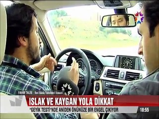 Sürücülere ıslak, kaygan ve buzlu yolda nasıl araba kullanılır öğretildi