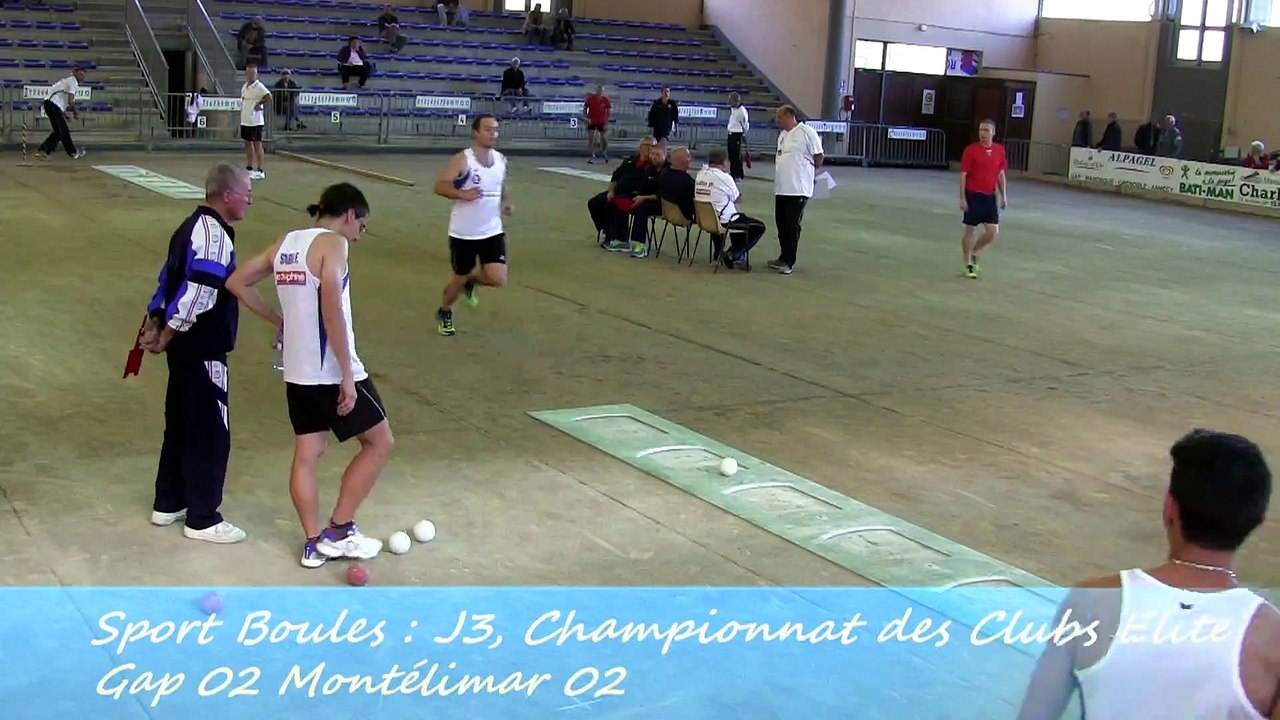 Premier tour, tir rapide en double, Gap contre Montélimar, Sport Boules, J3 Elite 2014 2015