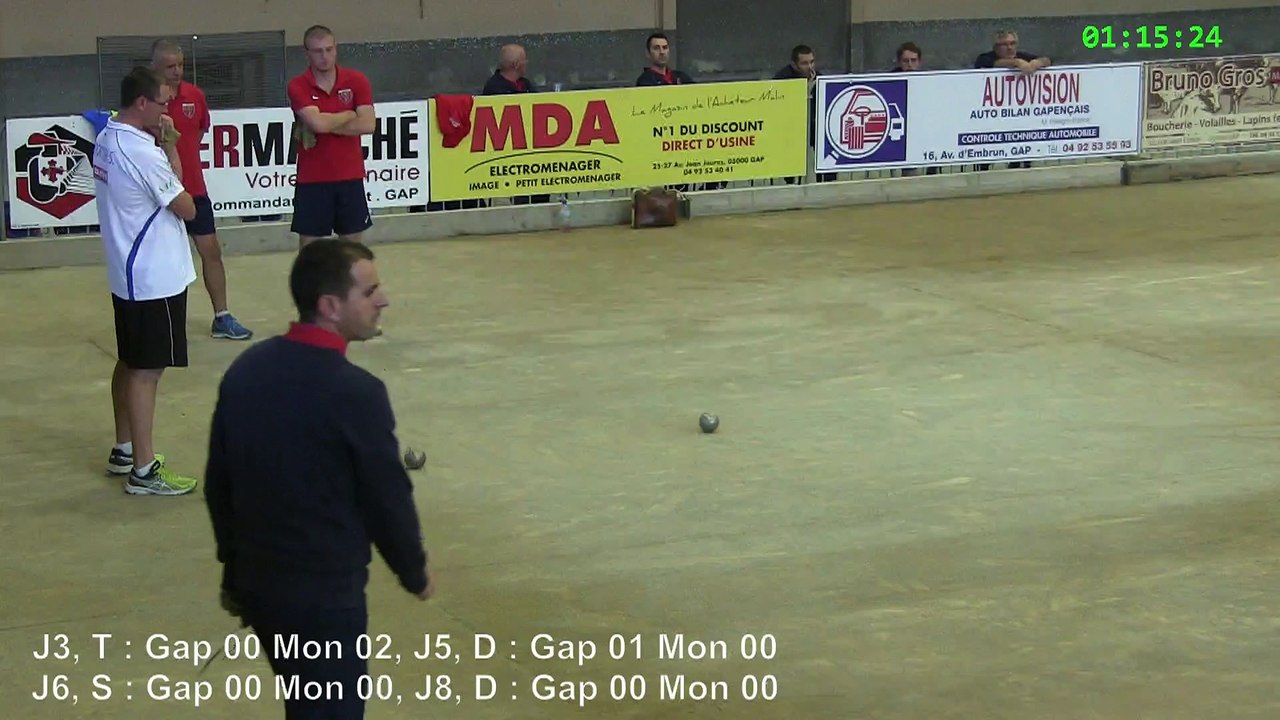 Quatrième tour intégral, Gap contre Montélimar, Sport Boules, J3 Elite 2014 2015