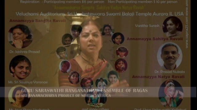 SAPNA: SRI ANNAMACHARYA PROJECT OF NA: ANNUAL EVENT 2014: SARA RANGANATHAN: KRISHNAM KRISHNAM SHREEDHARAM