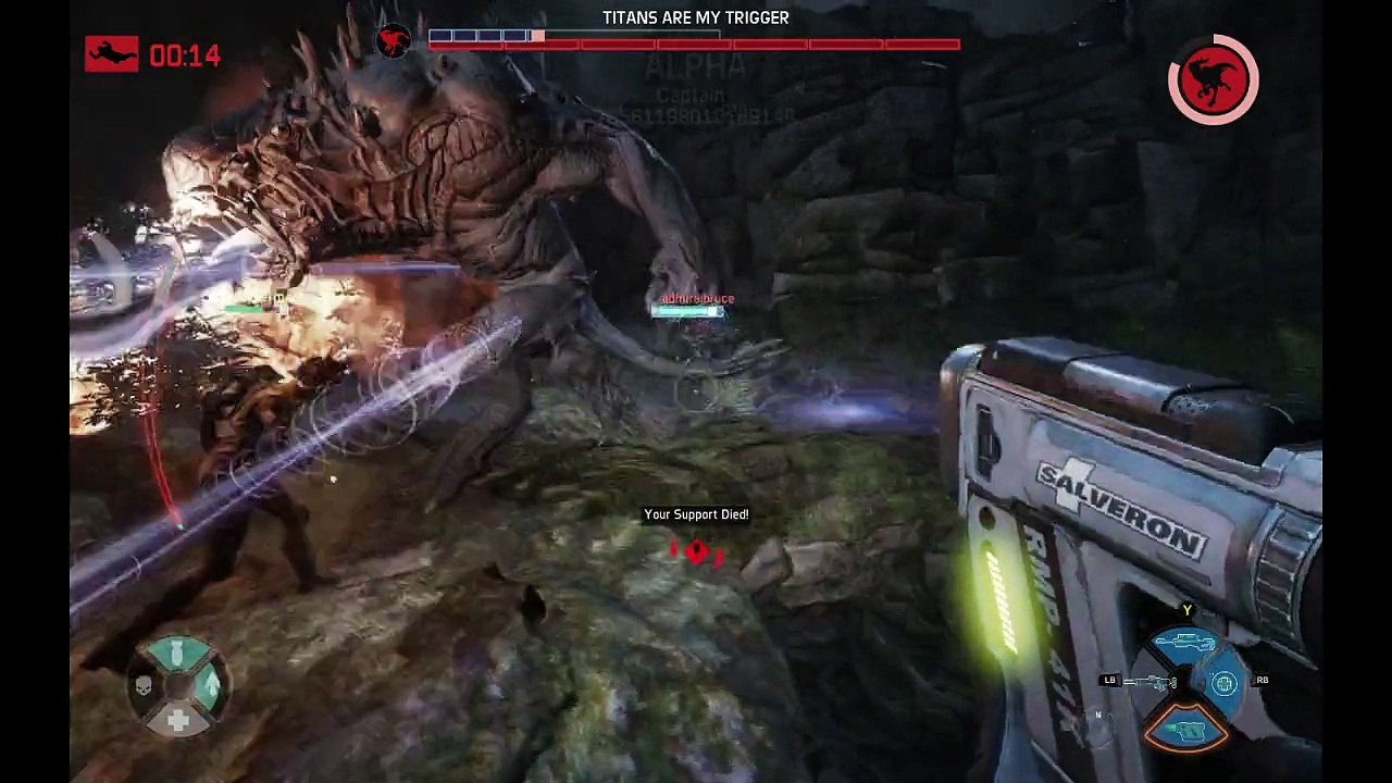 Evolve Big Alpha Online Match Part - Playing As A Hunter