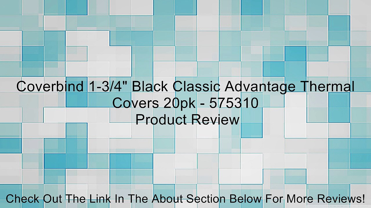 Coverbind 1-3/4" Black Classic Advantage Thermal Covers 20pk - 575310 Review