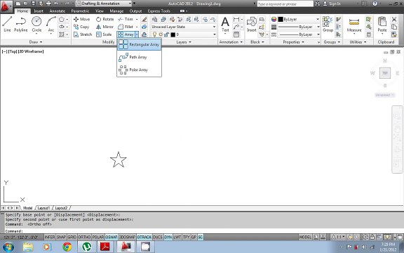 AutoCAD 2012 urdu tutorial part 16 - Rectangular Arrays