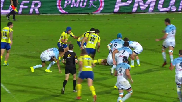 TOP14 - Bayonne-Clermont: Essai Naipolioni Nalaga (CLE) - J10 - Saison 2014/2015