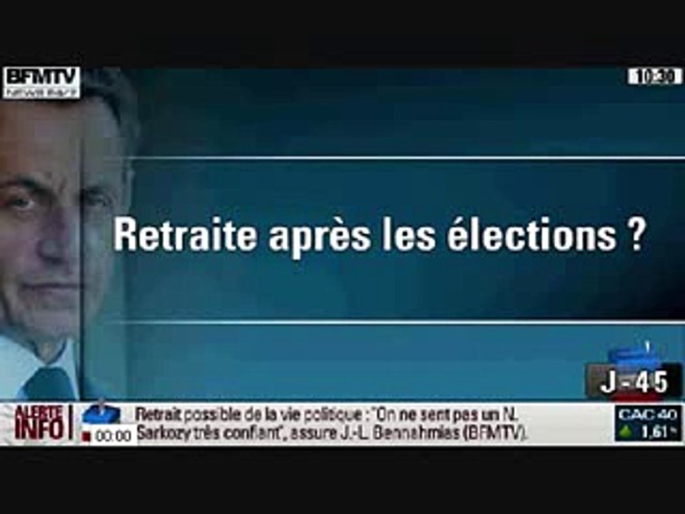 NICOLAS SARKOZY ARRETERA LA POLITIQUE EN CAS DE DEFAITE