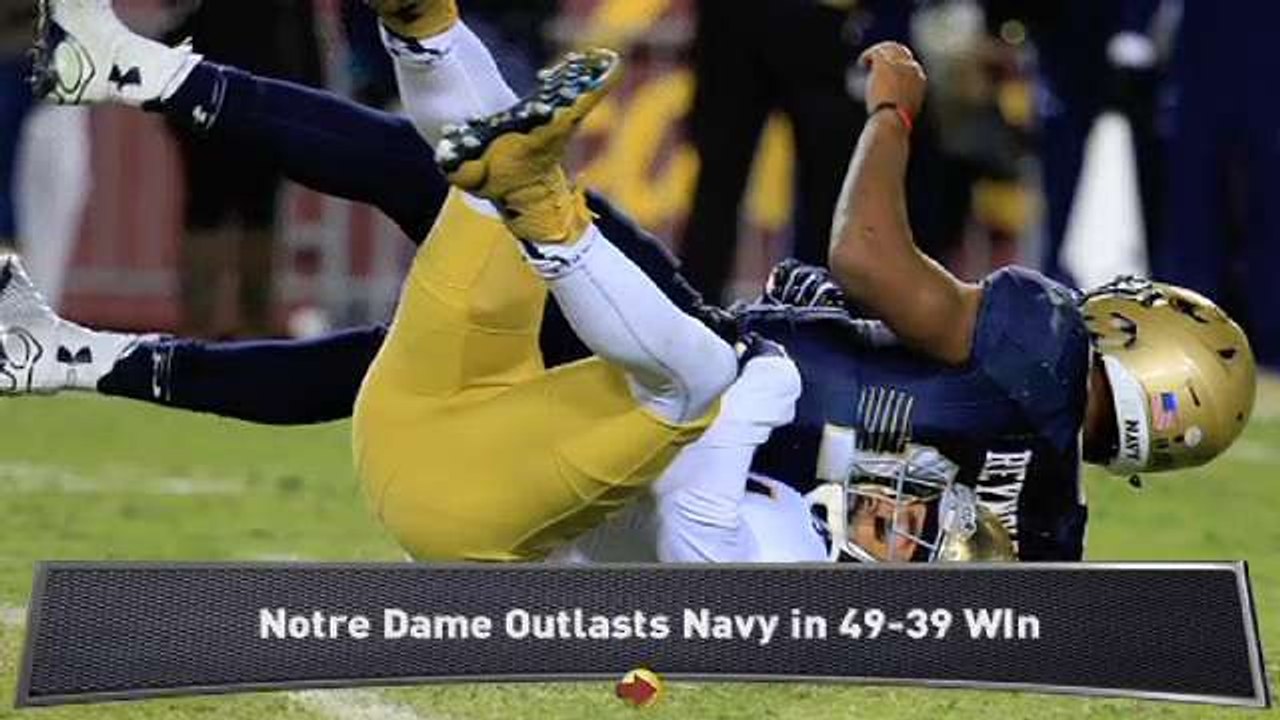 Lesar: Notre Dame Outlasts Navy