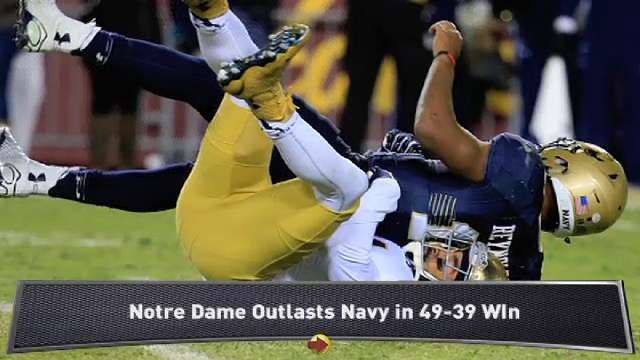 Lesar: Notre Dame Outlasts Navy