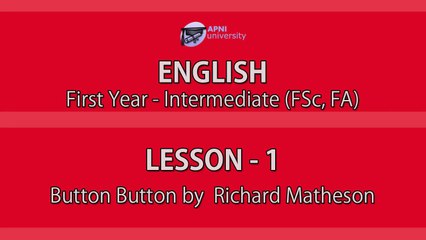 Button Button by Richard Matheson (Part 1)