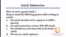 Advantages and Disadvanatages of Article submission - SEO Course in Urdu - Part 53