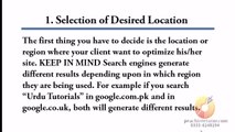 Selection of Desired location - SEO Course in Urdu - Part 66