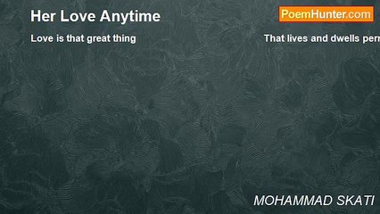 MOHAMMAD SKATI - Her Love Anytime