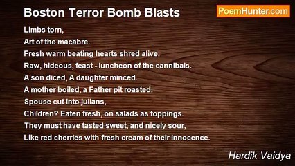 Hardik Vaidya - Boston Terror Bomb Blasts