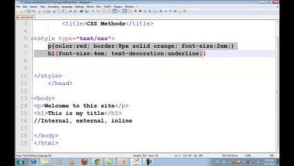CSS3 Tutorials in Urdu_Hindi part 4 methods