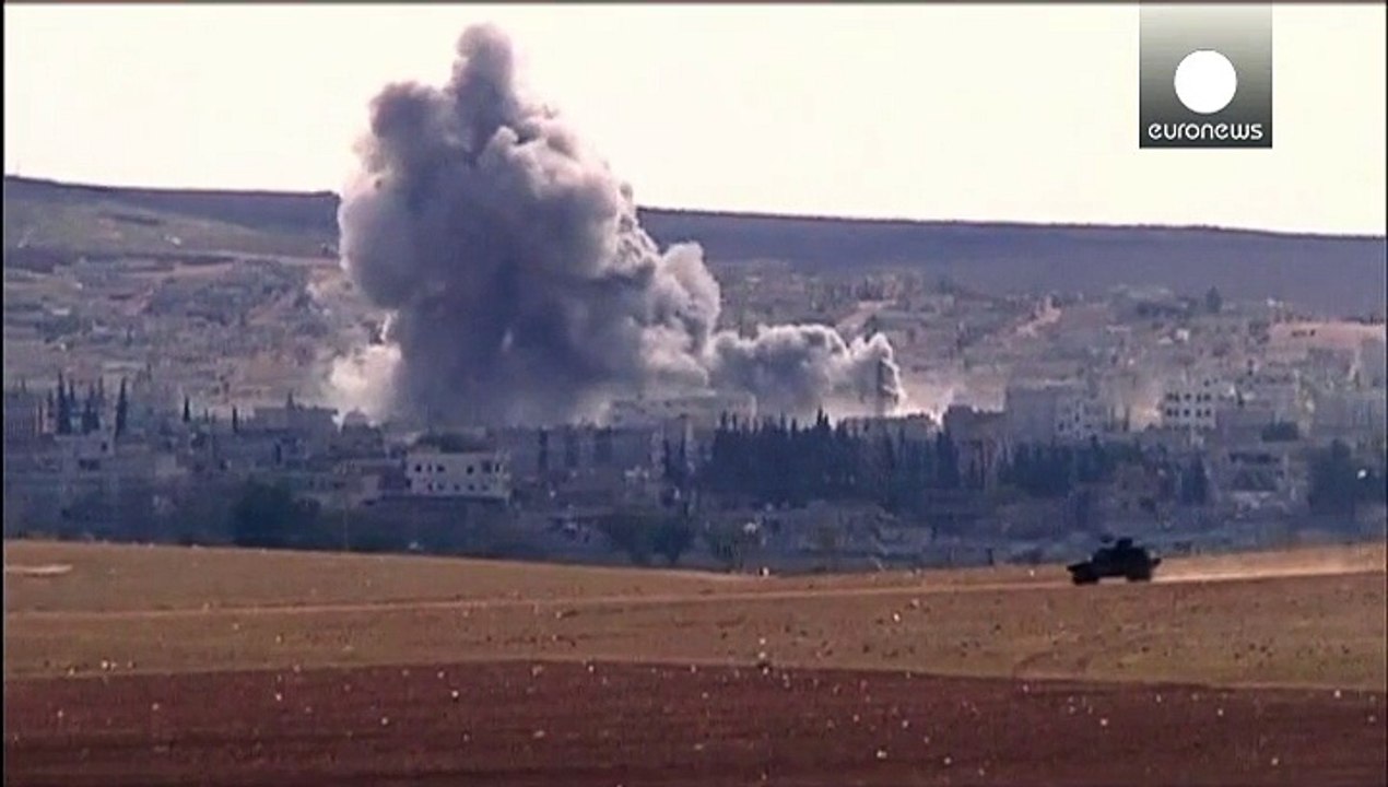 Peschmerga-kämpfer in kobani angekommen