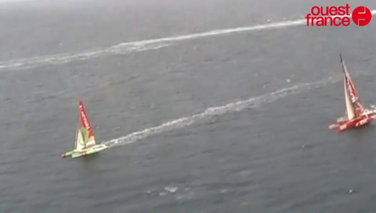 Route du Rhum : le départ vu du ciel