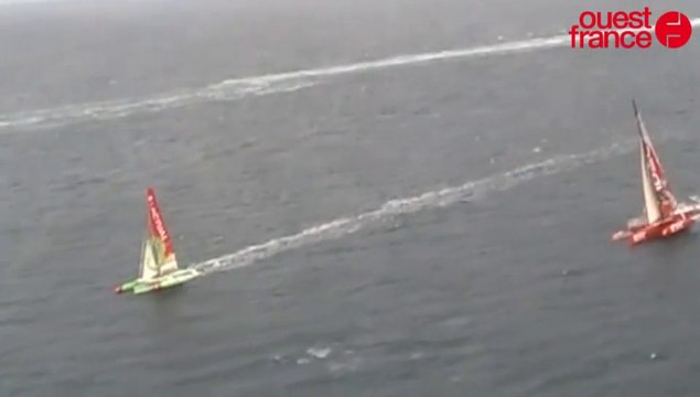 Route du Rhum : le départ vu du ciel