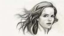 PORTRAIT ZEICHNEN - Emma Watson - Speed Drawing - How to Draw a Realistic face