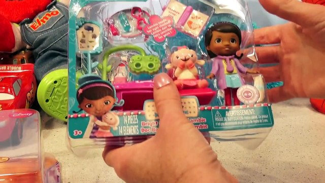 Doc McStuffins toys Bright Eyes Doc and Lambie Set, open box and new glasses for Lambie