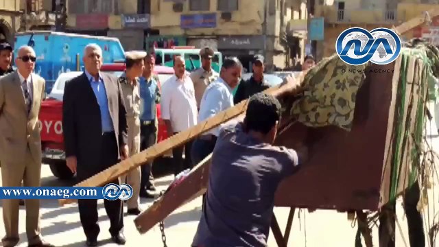 مدير أمن بنى سويف يقود حملة إزالات بحى الجبالى