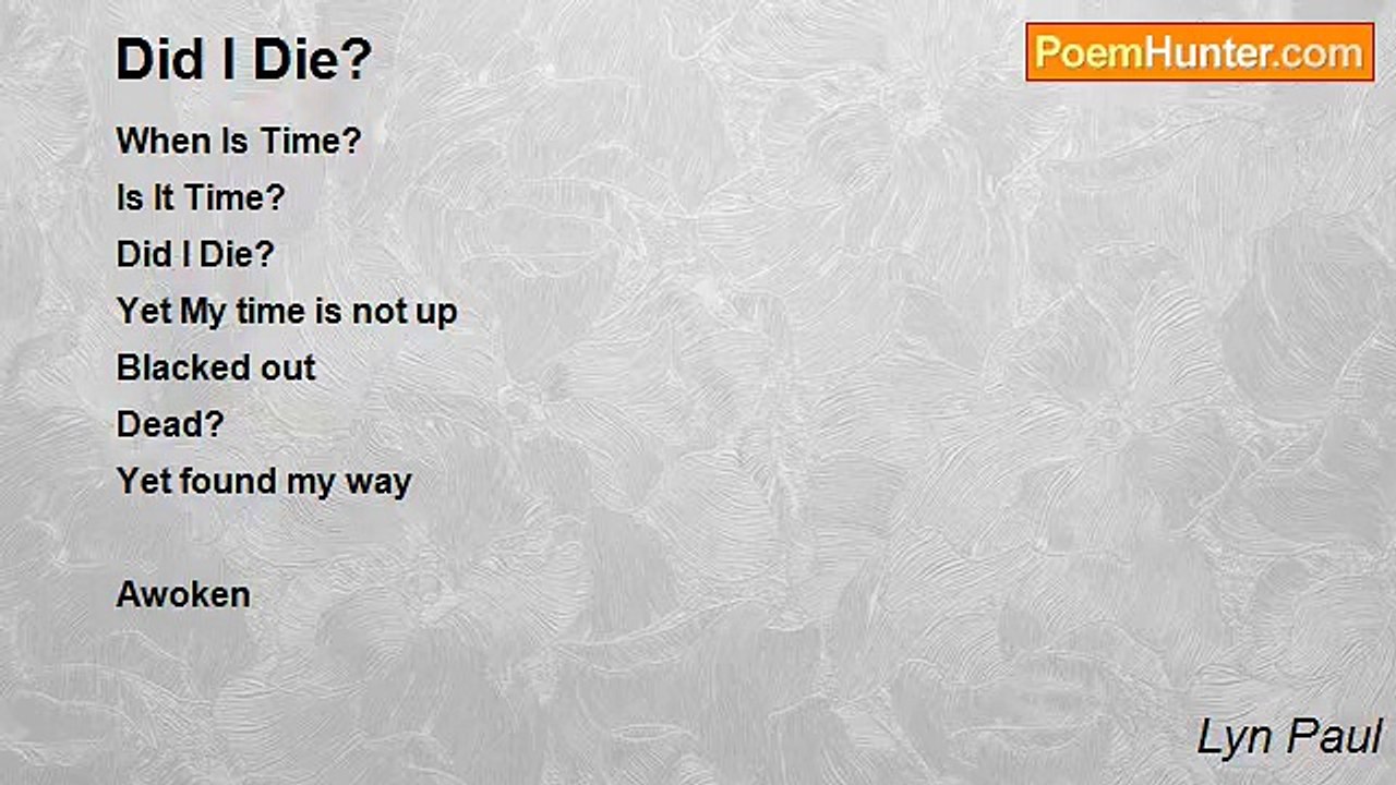 Lyn Paul - Did I Die?