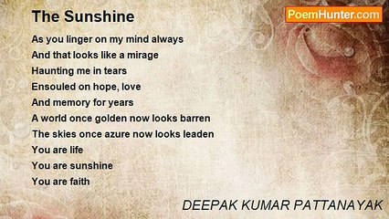 DEEPAK KUMAR PATTANAYAK - The Sunshine
