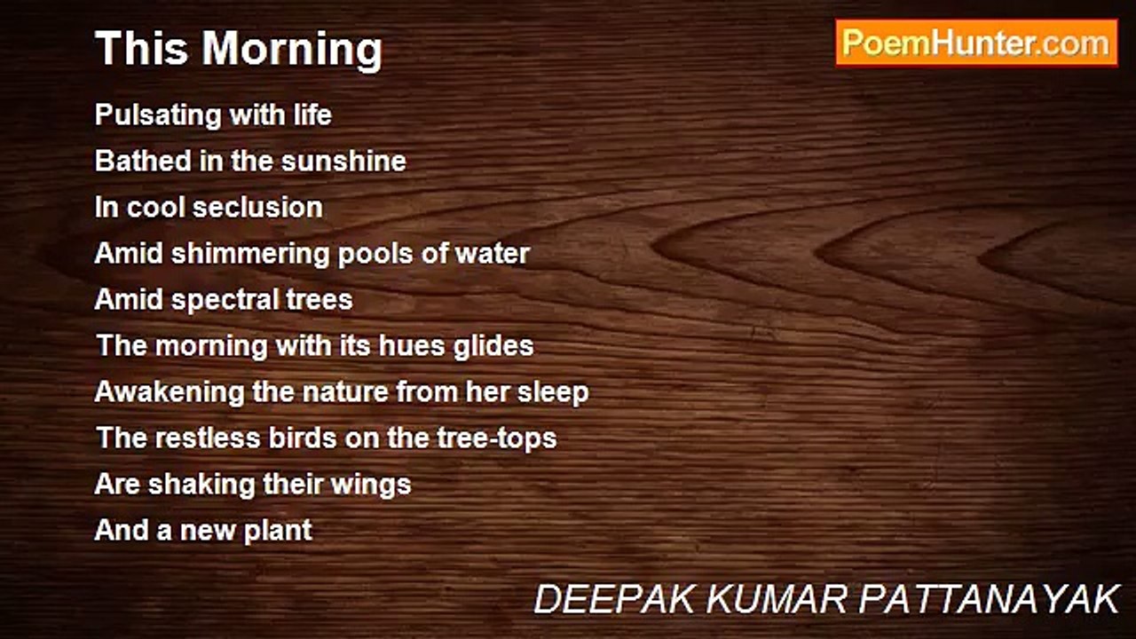 DEEPAK KUMAR PATTANAYAK - This Morning