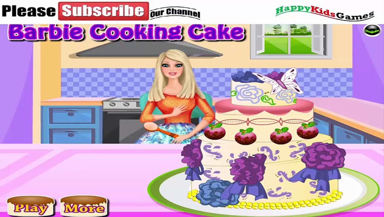 Barbie Games BARBIE COOKING CAKE FOR FRIENDS Play Free Barbie Girls