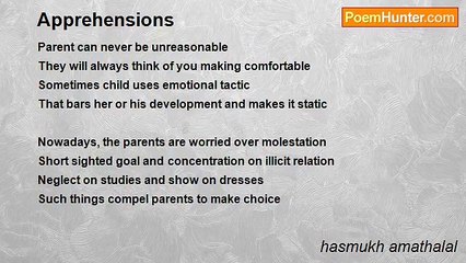 hasmukh amathalal - Apprehensions