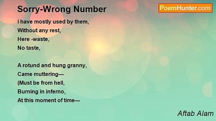 Aftab Alam - Sorry-Wrong Number