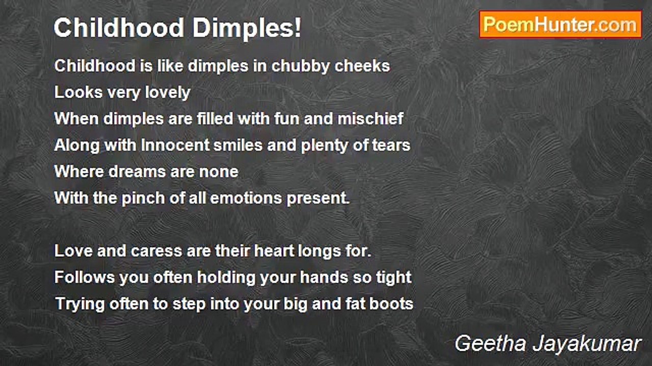 Geetha Jayakumar - Childhood Dimples!