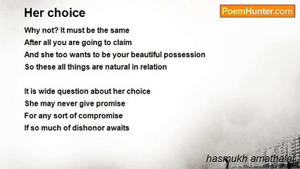 hasmukh amathalal - Her choice