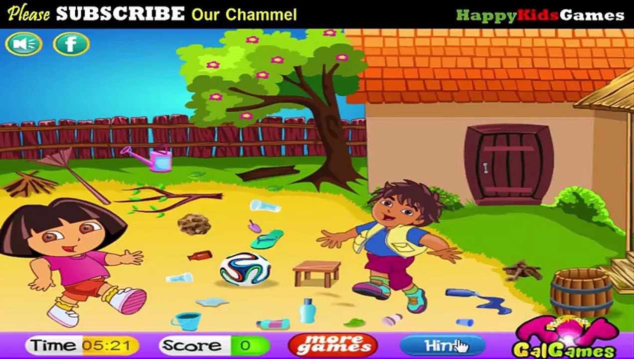 Dora the explorer Games - DORA AND DIEGO PLAYING FOOTBALL  - Walkthrough